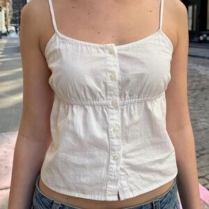 Brandy Melville John Galt Dani Button Center Cropped Cami Tank Top